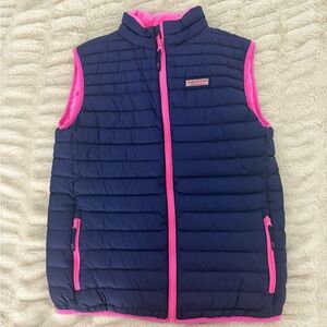 Vineyard Vines Dark Blue and Bright Pink Girls Vest